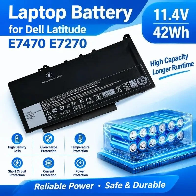 7CJRC Laptop Battery for Latitude E7470 E7270 12 E7470/E7270 Series KNM09 21X15 F1KTM