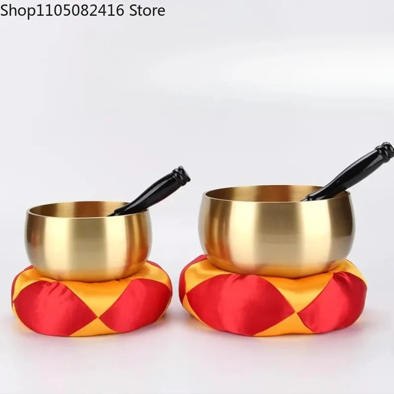 Tibetan Handmade Brass Singing Bowl  Yoga Meditation Bowl for Sound Healing Stress Relief  Buddha Mindfulness bowl Instrument