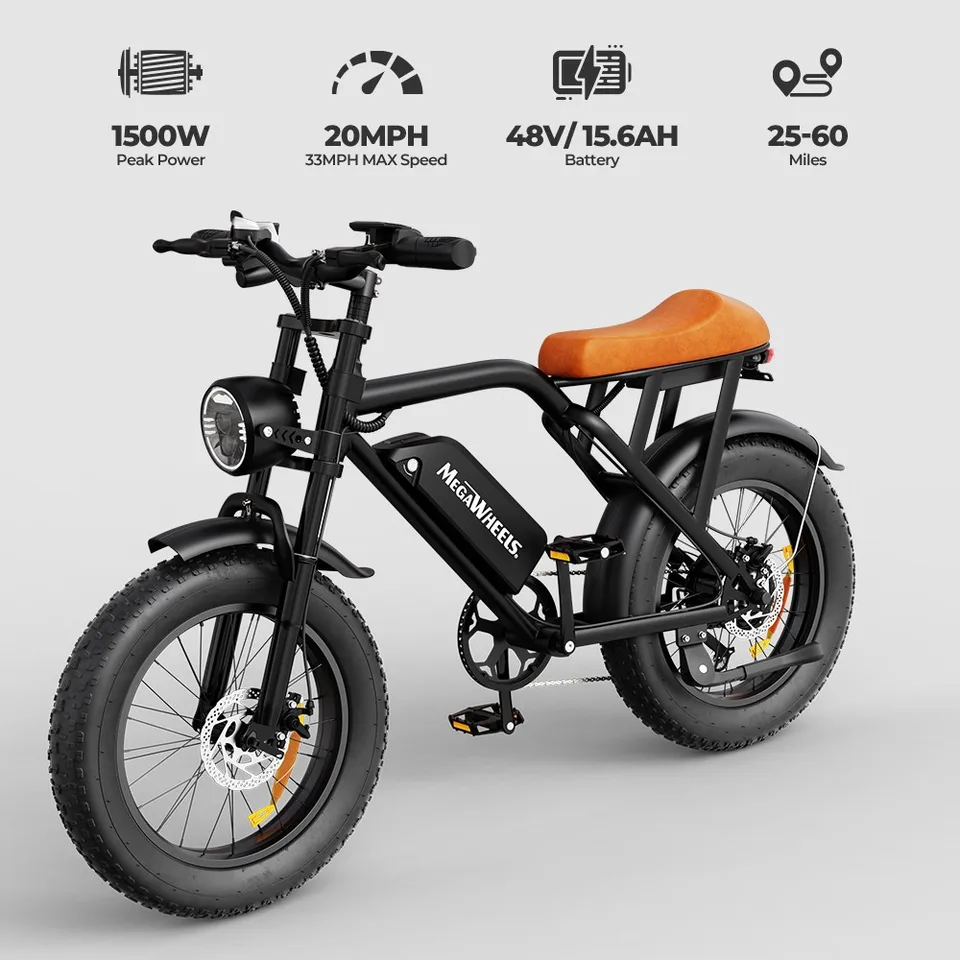 Electric Bike 20"Fat Tire Ebike for Adults All Terrain Off Road Removable Batter image 4