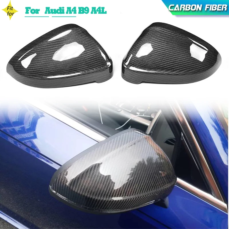 

Carbon Fiber Car Rearview Mirror Caps for Audi A4 S4 B9 A5 S5 Avant Allroad Quattro 2017-2019 Replace Side Mirror Covers Caps