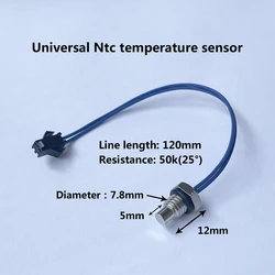 Universal 50k Ordinary Gas Water Heater Accessories Gas Boiler Ntc Sensor Probe Temperature Sensor