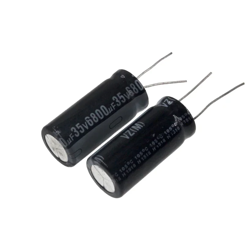 2 Buah 6800UF 35V 6800MFD 35wd18*35Mm Kapasitor Elektrolitik Aluminium Radial