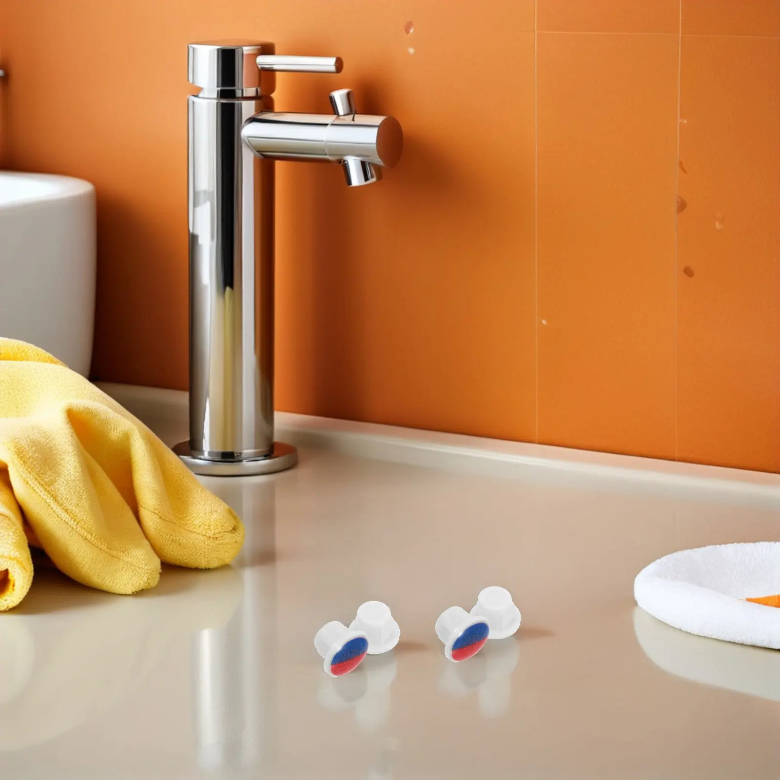 

20 шт. индикаторов температуры воды для смесителей (красные/синие) – наклейки на ручки кранов для кухни и ванной комнаты