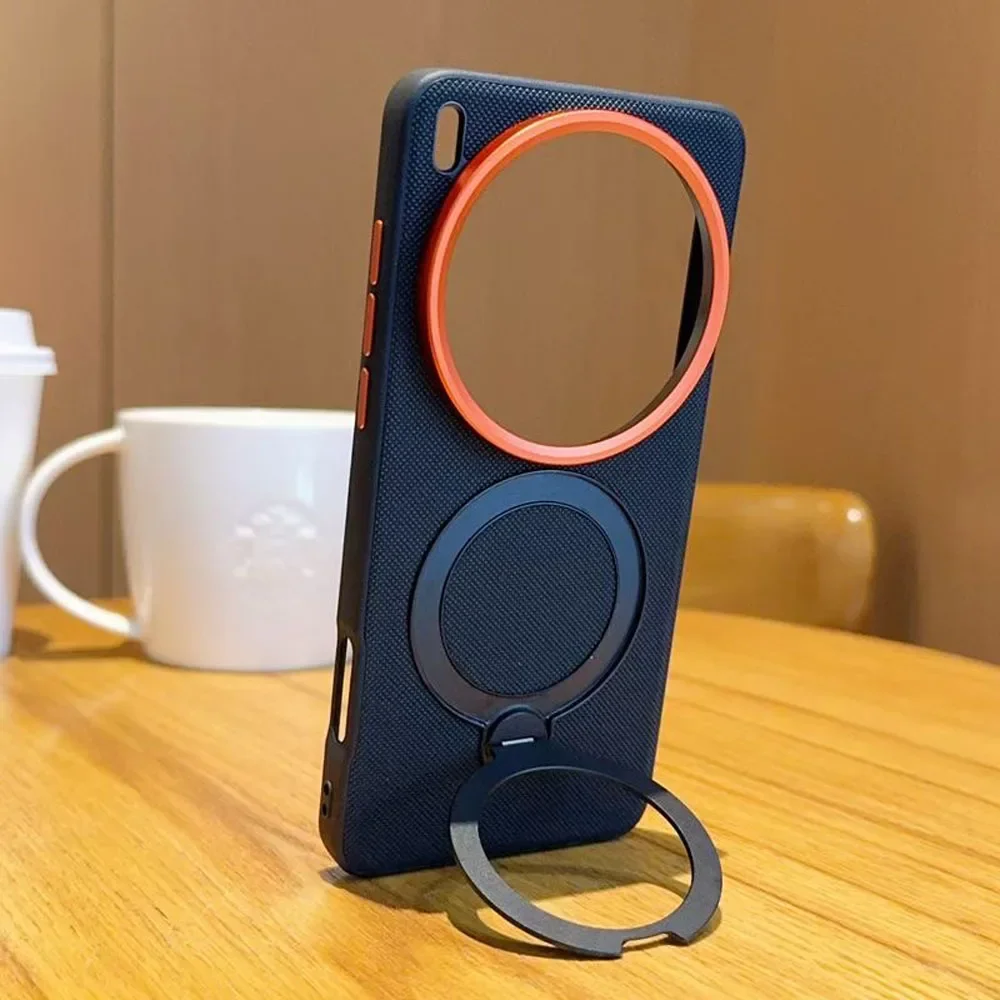 حافظة هاتف مغناطيسية من الجسيمات الماسية لهاتف Vivo X200 Ultra X200s X100s X300 Pro Mini 360 ° غطاء مقاوم للصدمات بحامل حلقي غير لامع