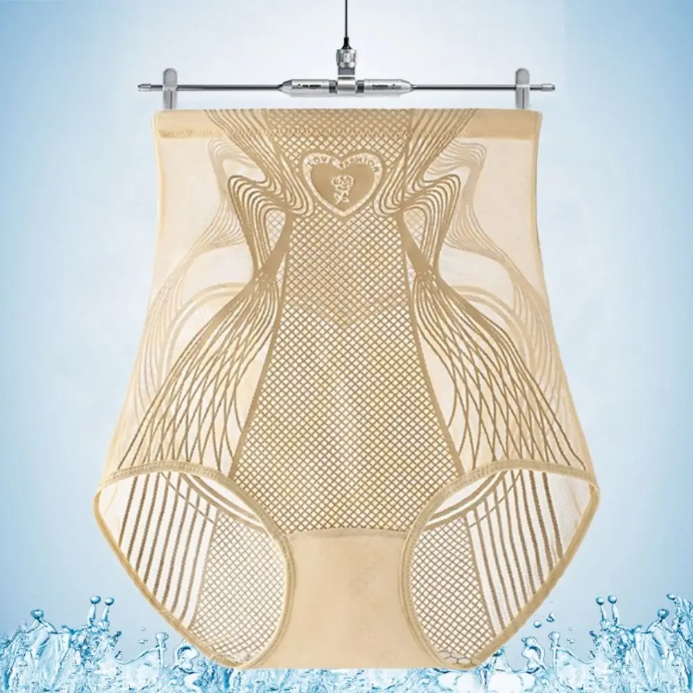 

High Waist Postpartum Body Shaper Mesh Transparent Shapewear Seamless Underpants Belly Contracting Panties Butt Lifter Briefs