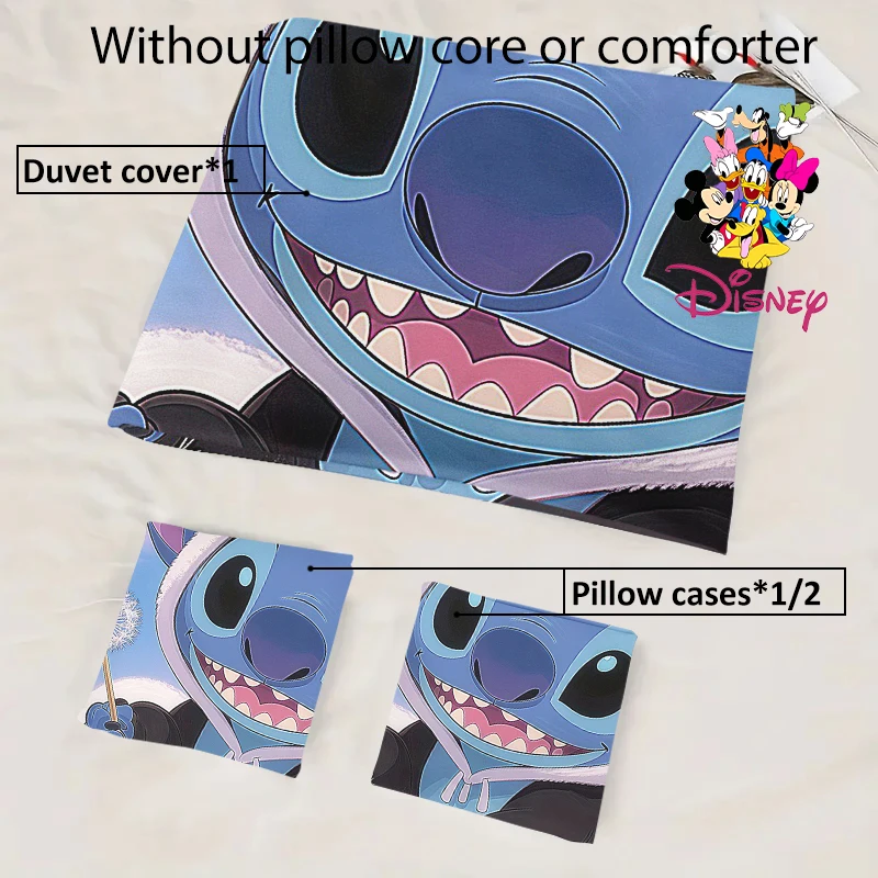 2/3 قطعة ديزني غرزة حاف مجموعة غطاء دون حشو الباندا الزي الكرتون طقم سرير غرف نوم/غرف الضيوف/المهاجع