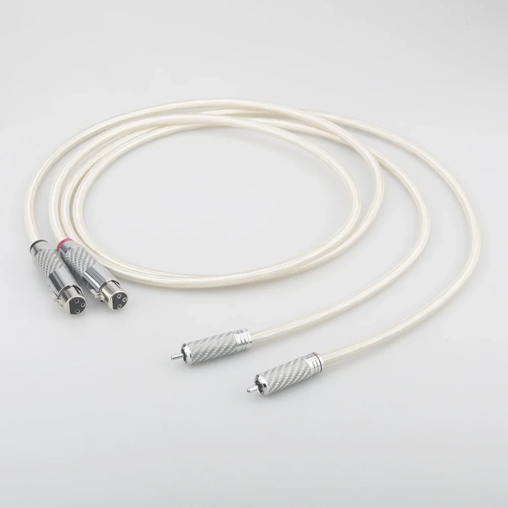 Высокое качество A26 пара посеребренный RCA-XLR сбалансированный женский аудио соединительный кабель HIFI аналоговый кабель