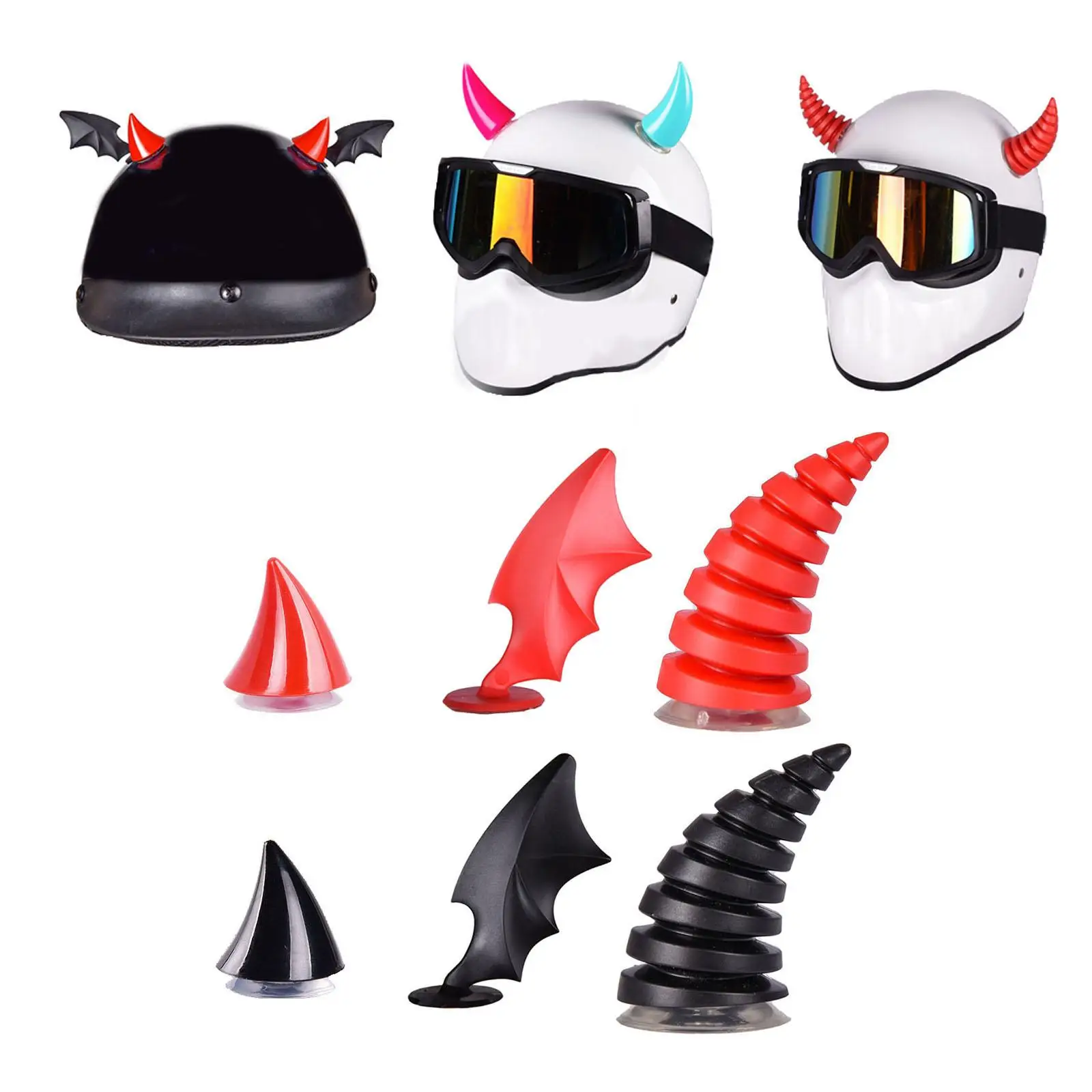 

Motorcycle Helmet Decoration Sticker Demon Horn, for Motocross Full Face Off Road Helmet Fashionable Full of Personality Durable