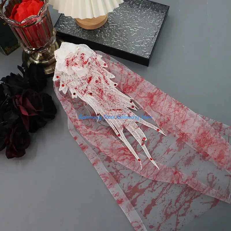 573B Terrifying Skull Floral Headband Set Easy Matching Outfits Costume Accessories For Halloween Preparations