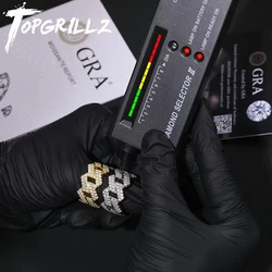 TOPGRILLZ Pass Diamond Tester VVS Moissanite Cuban Ring Rock Double Rows Diamond Rings 925 Sterling Silver Fine Jewelry with GRA