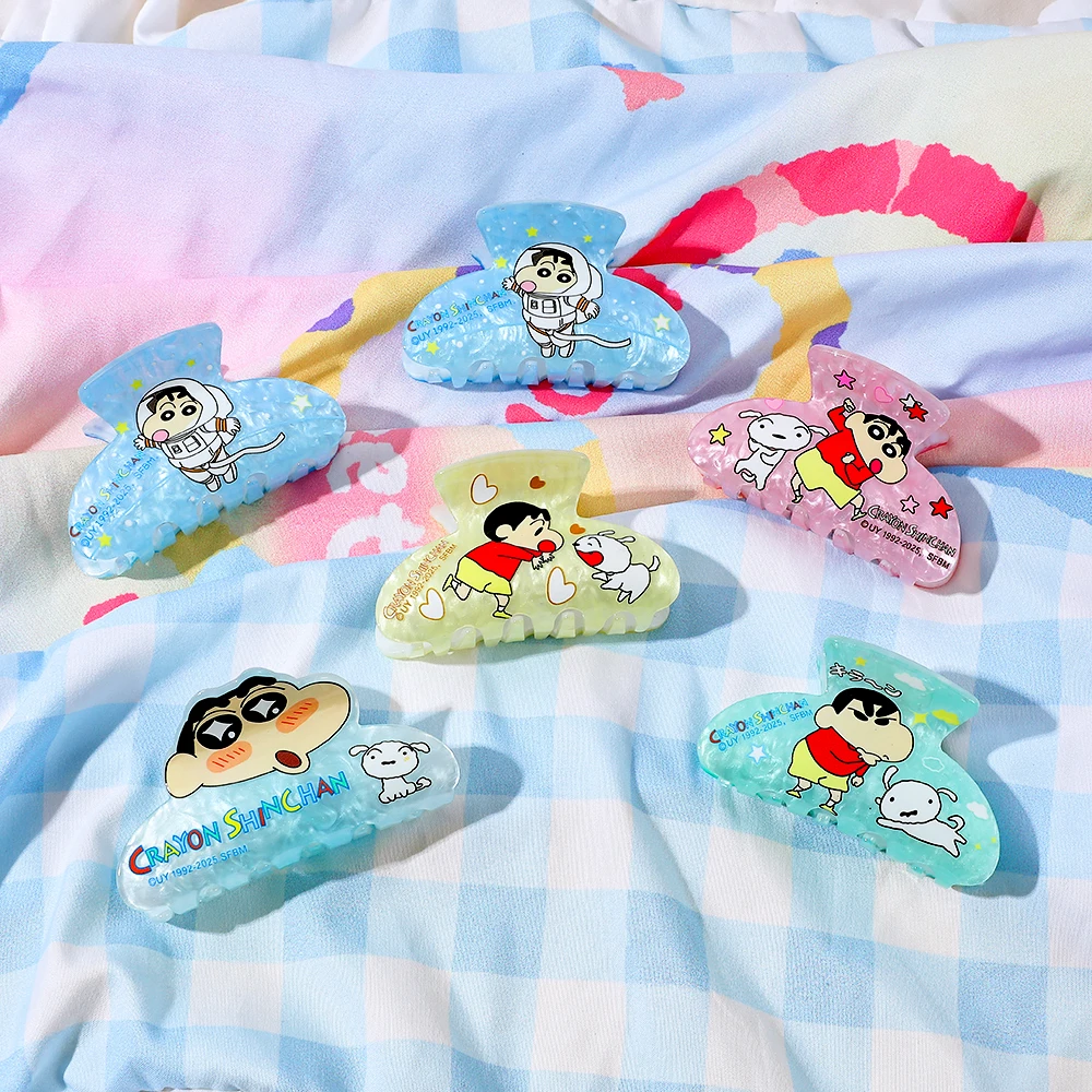 

1PC/6PCS Cute Crayon Shin-chan hair claws, multi-functional hair accessories