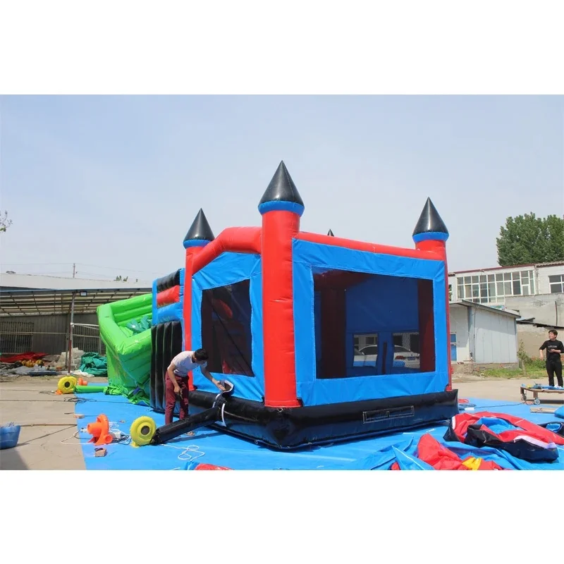 Inflatable Combination Playground: Including Trampolines, Slides and Swimming Pool, Creating a Multi-functional Amusement Center