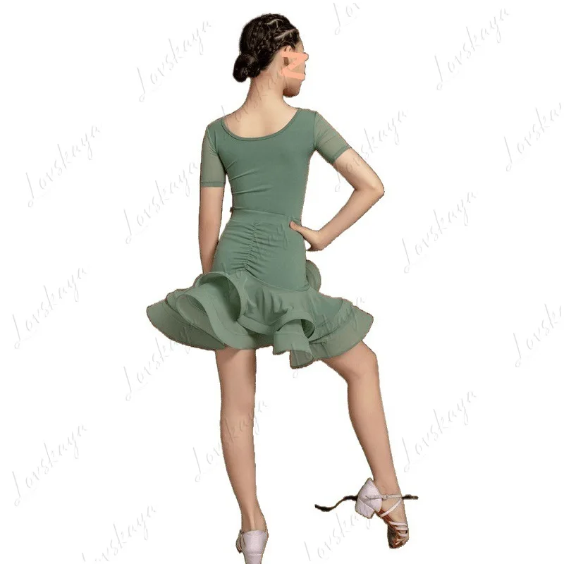 Roupas de prática de dança latina para meninas, novo conjunto de treinamento de verão infantil, trajes de desempenho de alta qualidade