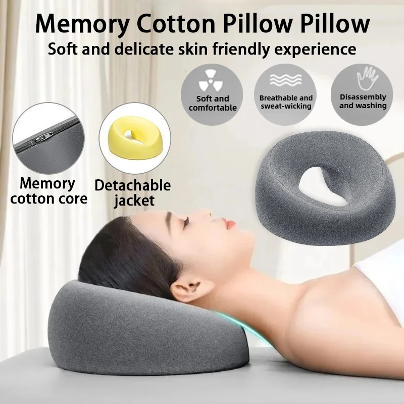 1PCNew beauty salon specific pillow with no trace face sticking beauty bed pillow massage bed hole face pad memory cotton pillow