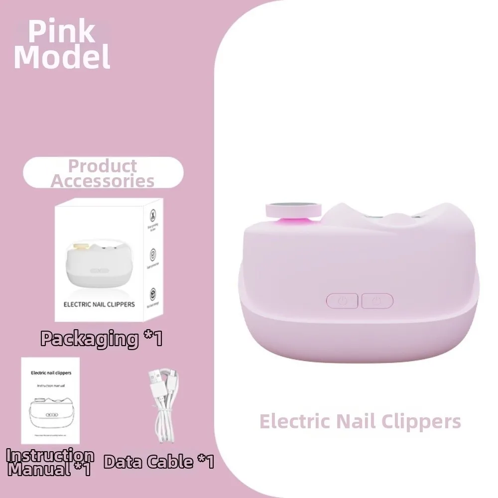 

Электрическая машинка для стрижки ногтей 3-в-1 с LED-подсветкой, автоматическим сбором отходов, 2 скоростями и функцией полировки, перезаряжаемая