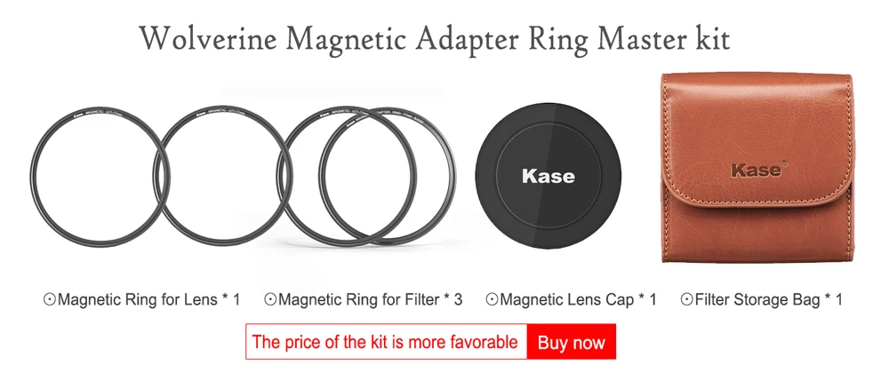 Kit Adattatore Magnetico Kase 52mm – Trasforma I Filtri A Vite In Filtri A Innesto Magnetico