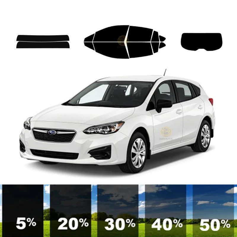 precut Removable Window Tint Film For Car 100% UVR 5%-35%VLT Heat Insulation Carbon ﻿For SUBARU IMPREZA 4 DR WAGON 2017-2023