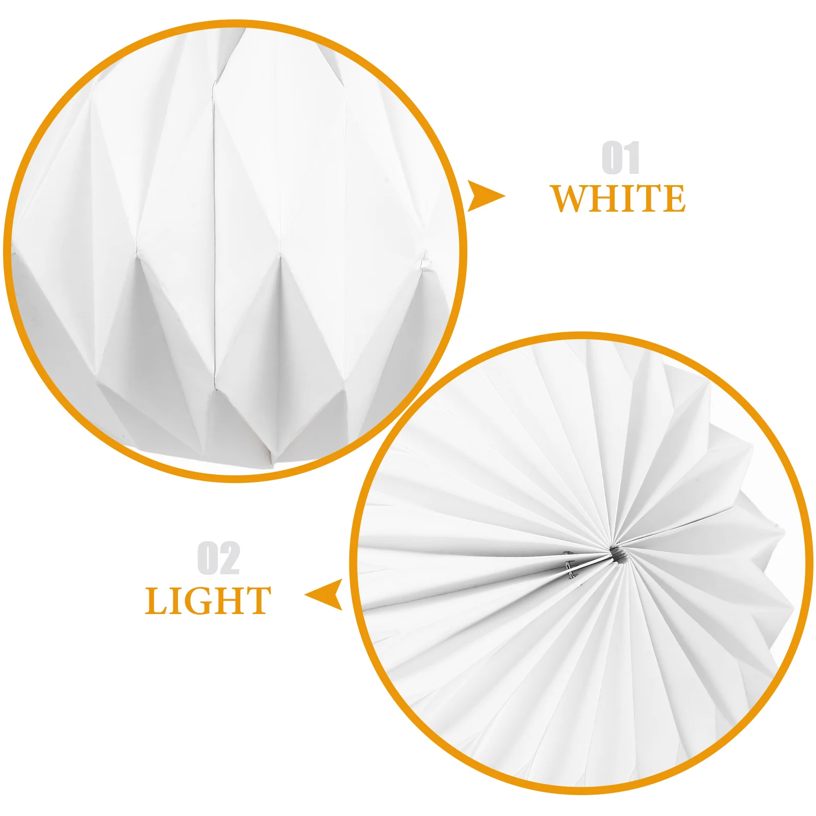 

Foldable Paper Lampshade Diy Light Cover White Simple Style Chandelier Shade For Indoor Decoration Home Wedding Party Use