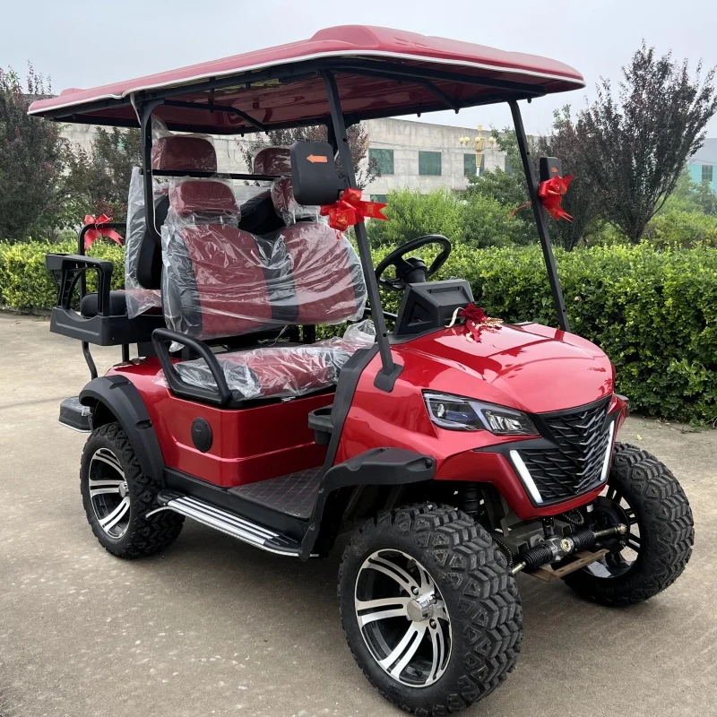 Cheap Luxury 4/6 Seater Low Speed Vehicle 4 Wheel Drive Push Electric Street Legal Golf Cart For Sale