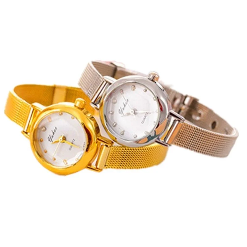 Montre-bracelet à quartz en acier inoxydable avec bracelet en maille argentée pour femme, horloge féminine, montres provoqué, marque supérieure, luxe