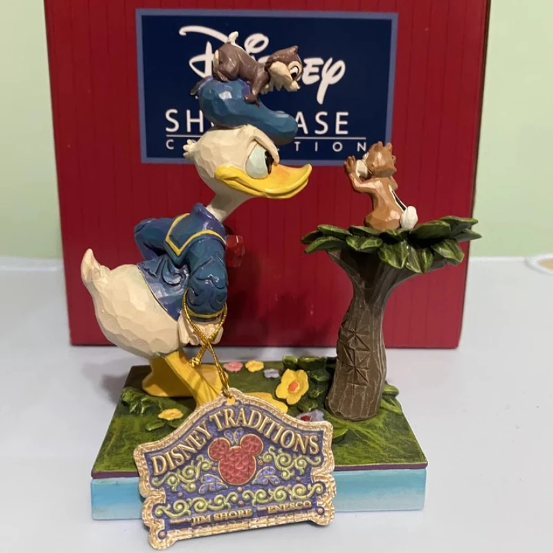 Disney Donald Duck Chip & Dale Ornaments Hand-Made Cute Desktop Resin Collection Model Girls Creative Brithday Christmas Gifts