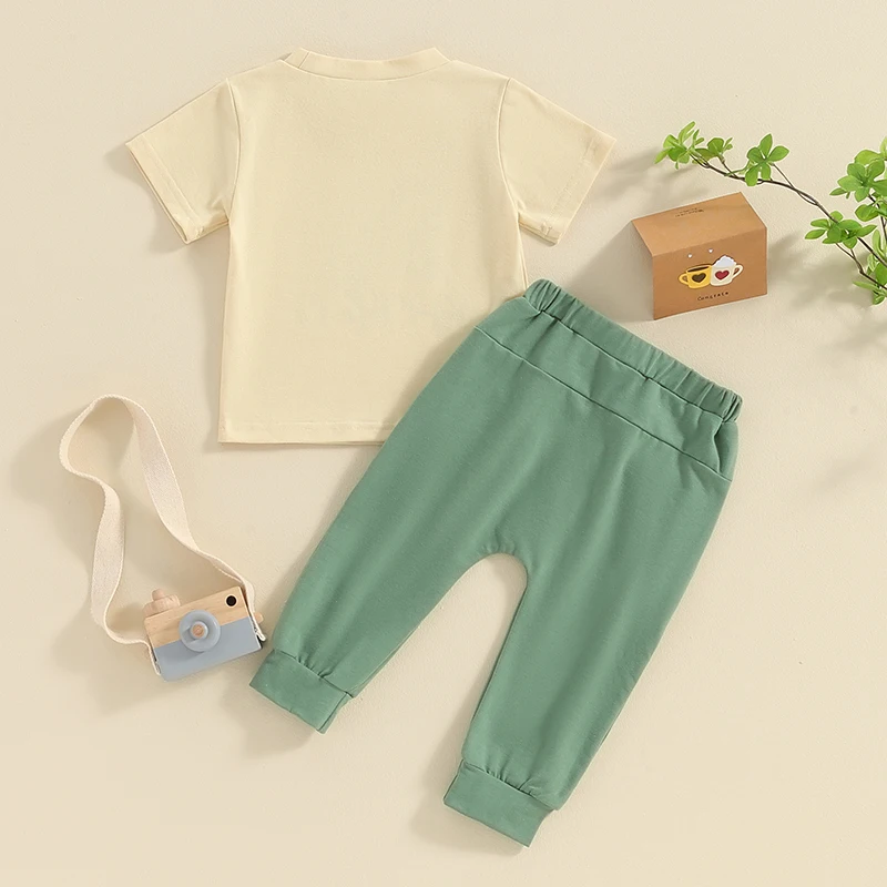 2024-01-11 Lioraitiin Summer Baby Boys Brother Outfit Letter Print t-shirt a maniche corte e pantaloni elastici Set di vestiti