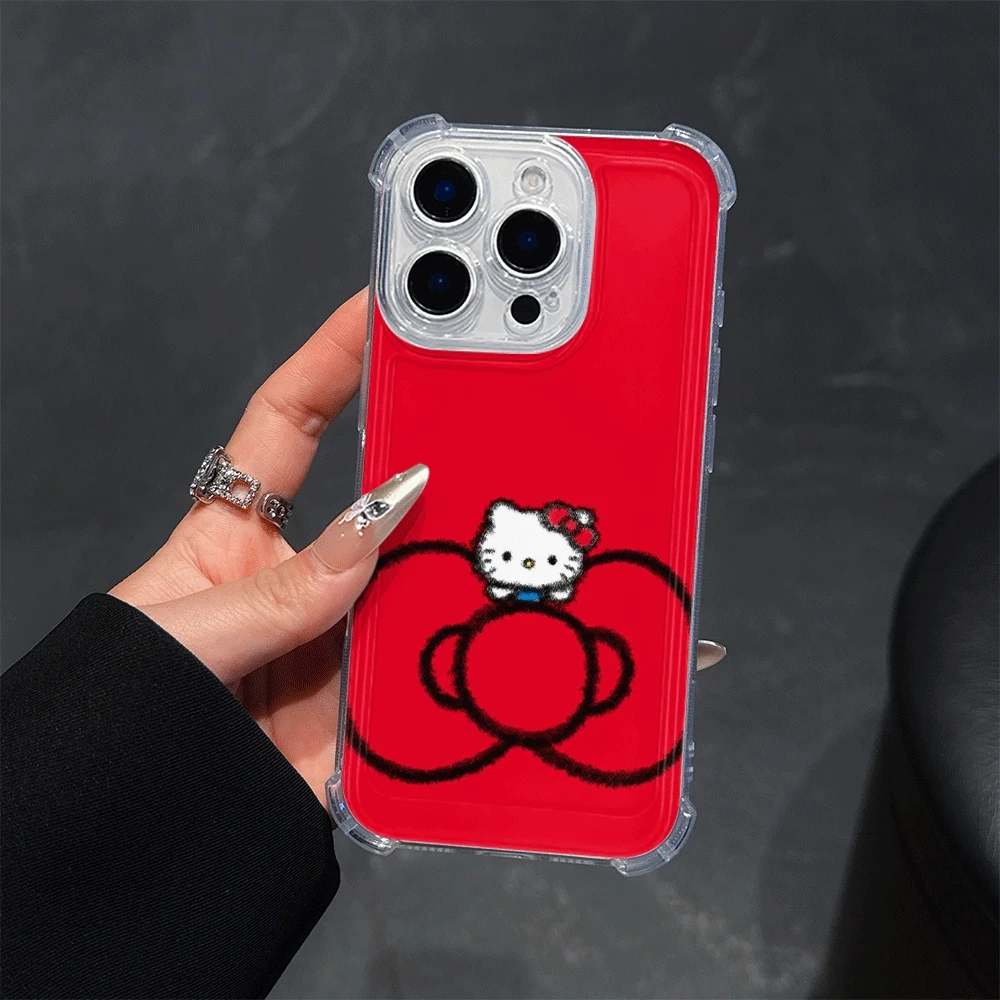 Sanrio coques de téléphone pour IPhone15 Pro IPhone 16/15/14/13/12/11/x/xs/xs Max femmes coques de téléphone portable Hello Kitty chat jouets de mode