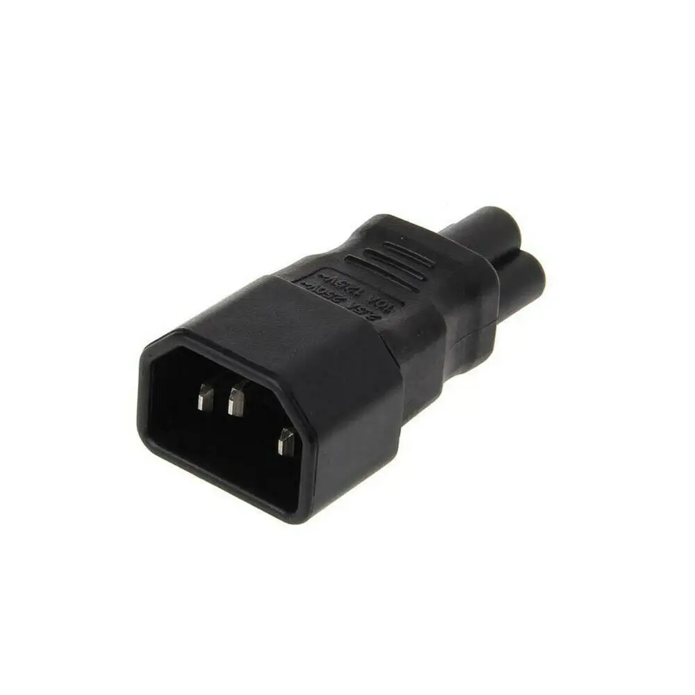 IEC 320 Female Straight Power Plug Converter Adapter C14 3-Pin Male to C5 3-Pin