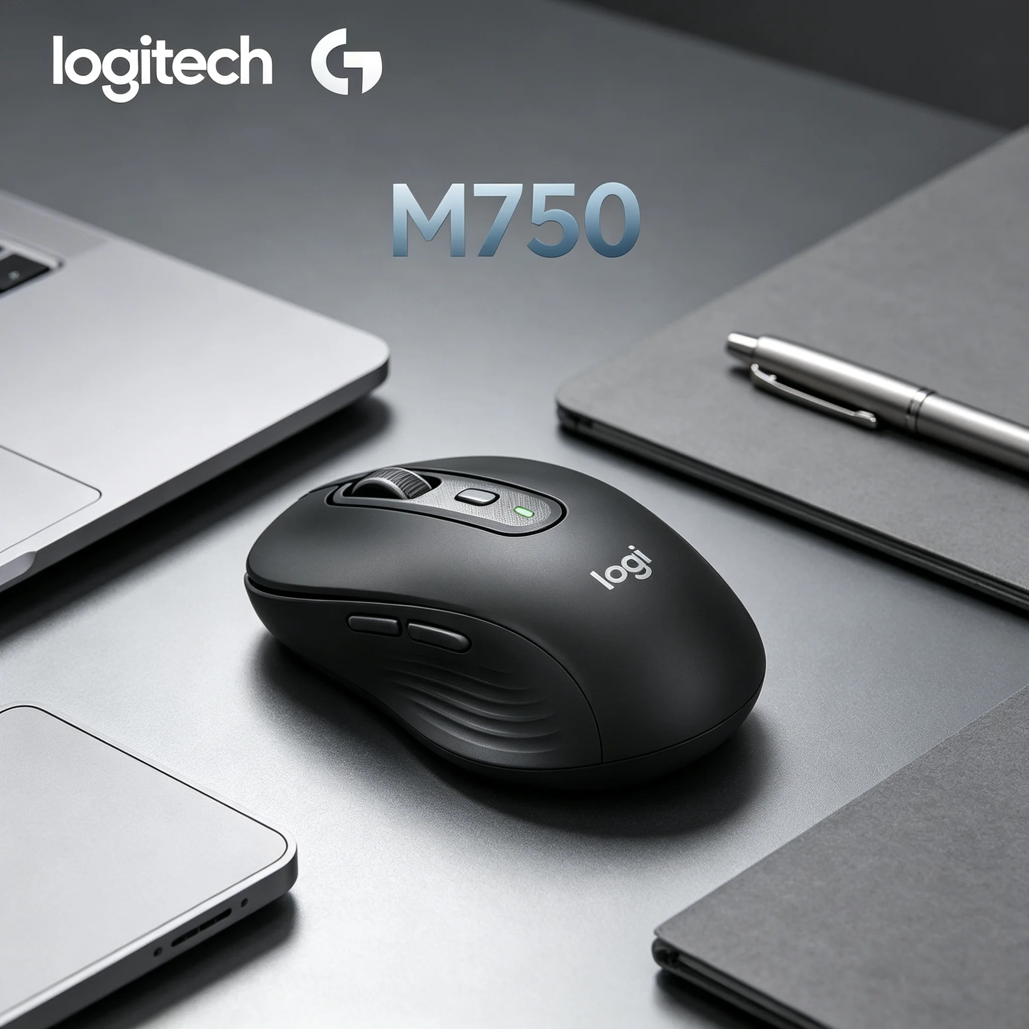 Comfort Contour Logitech M750 Wireless Mice 2.4G & Bluetooth Dual Mode High Precision Tracking Mouse for Daily Office Computing