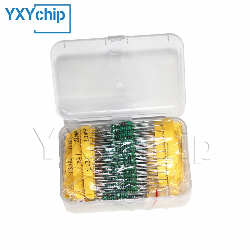 20values 200pcs 0410 Color Ring Inductor Assorted Kit Box 1uh-4.7mh 0.5w 1uh 2.2uh 4.7uh 6.8uh 220uh 47uh 1mh Inductors Set