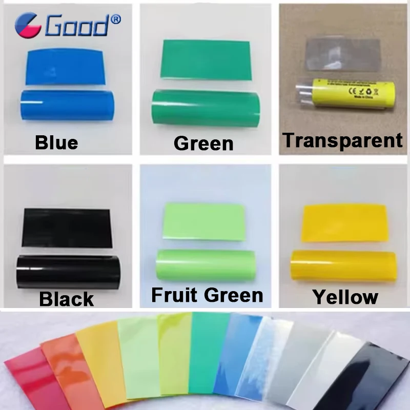 Colorful AA Battery No.5 Sleeve PVC Heat Shrink Tubing 23x53mm Insulated Film No.5 AA Battery Protection and Repair Sleeve