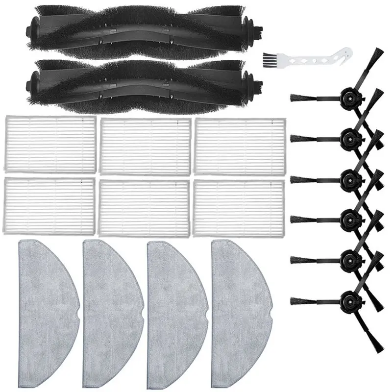 A59P New For Ilife V20 Robot Vacuum Cleaner Replacement Kit Includes Mian Brush Hepa Filter Mop Cloth Accessories