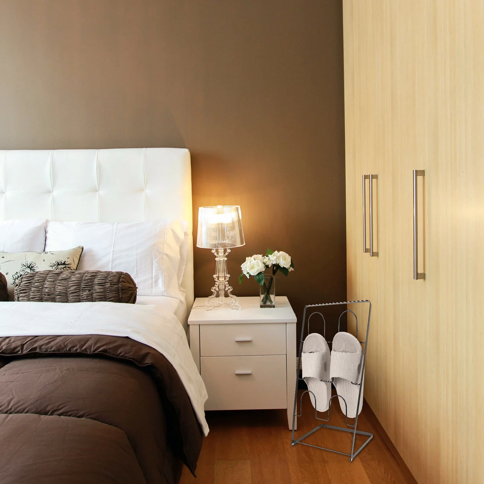 

Multi-Layer Slippers Storage Slipper Storage Holding Rack Shelf Space-Saving Rotatable Base Slippers Organizer For Home