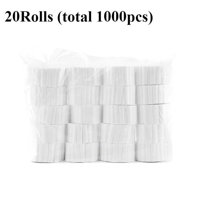 

500Pc Disposable Dental Cotton Roll Absorbent Hemostatic Cotton Strip Oral Moisture Barrier Degreasing Cotton Rod Dentist Clinic