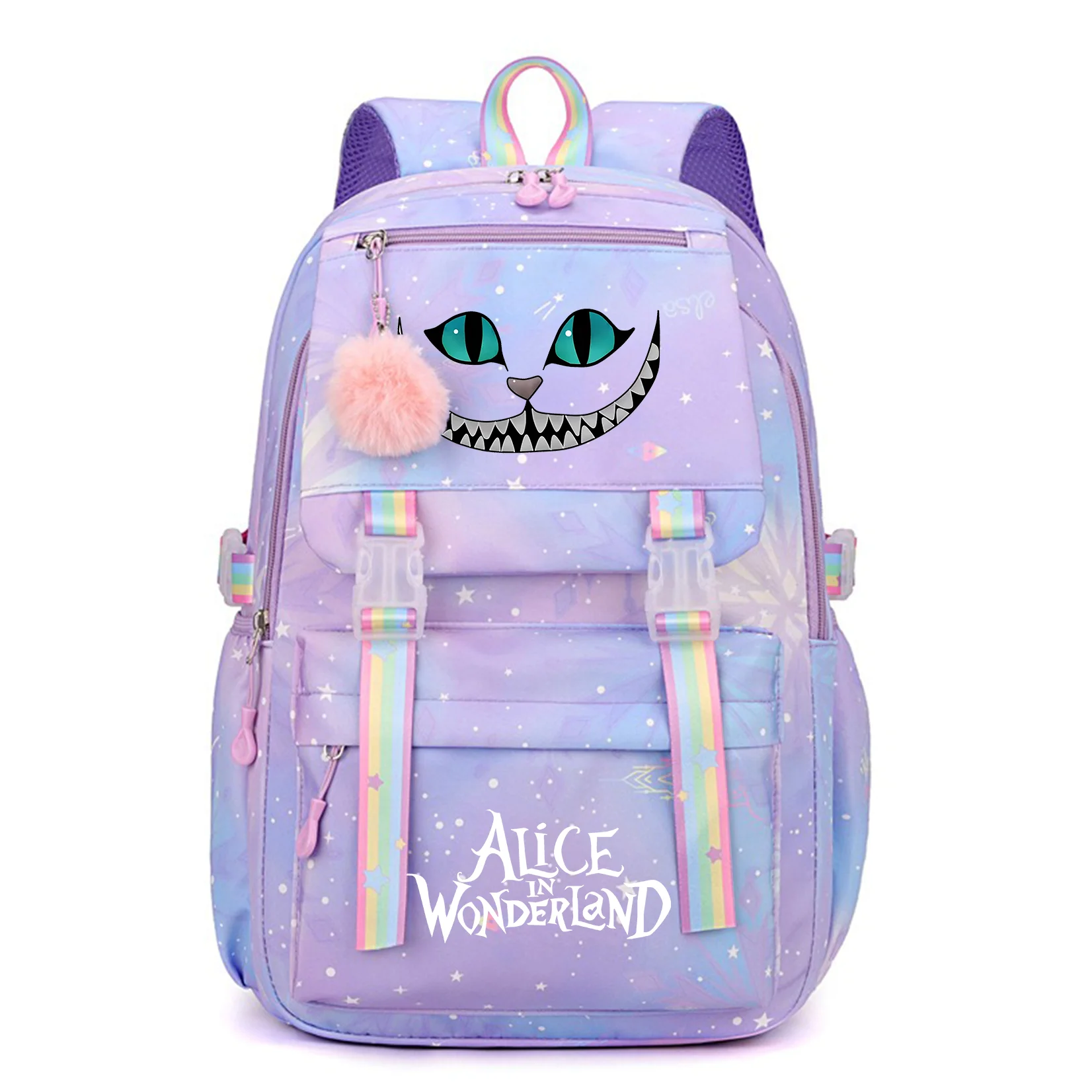 Disney Alice in Wonderland Student Children Knapsack Schoolbag Rucksack Women's Backpack Boys Girls Bookbag Bag Mochila Gift