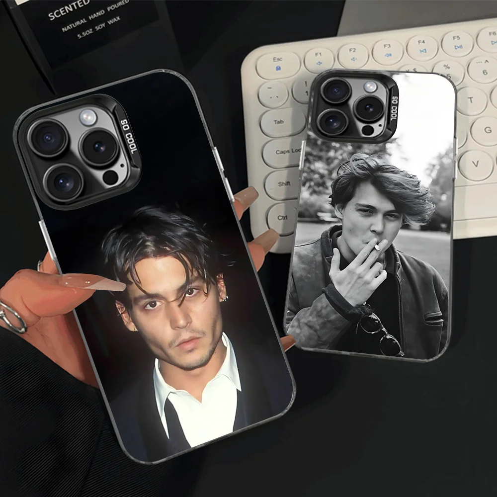 

Johnny D-Depp Jack Phone Case For iPhone 16,15,14,13,12,11,Pro,Max,Plus,Mini,XS,SE Anti Fall Black Matte Hard Bumper