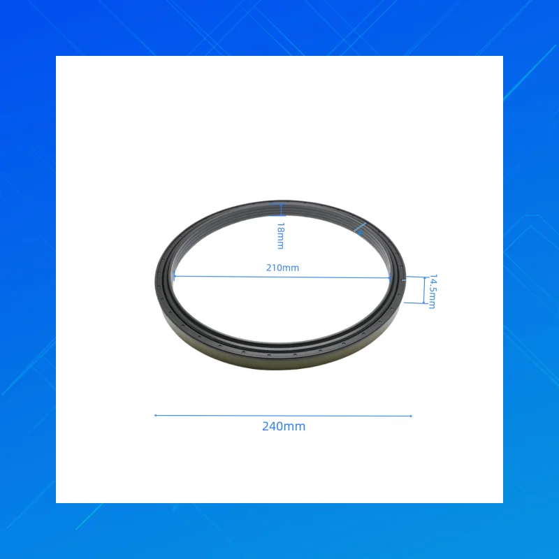 

DMHUI high-quality tractor oil seals, with dimensions of 210x240x14.5/18mm,applicable to MTZ-2522, MTZ-2222, MTZ-3022, MTZ-3222