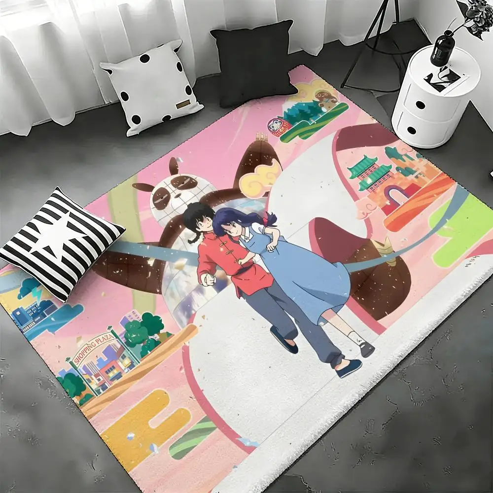 R-Ranma Floor Mat Flannel Rug Non Slip Absorbent Soft Washable For Entryway Hallway Bathroom Kitchen Decor
