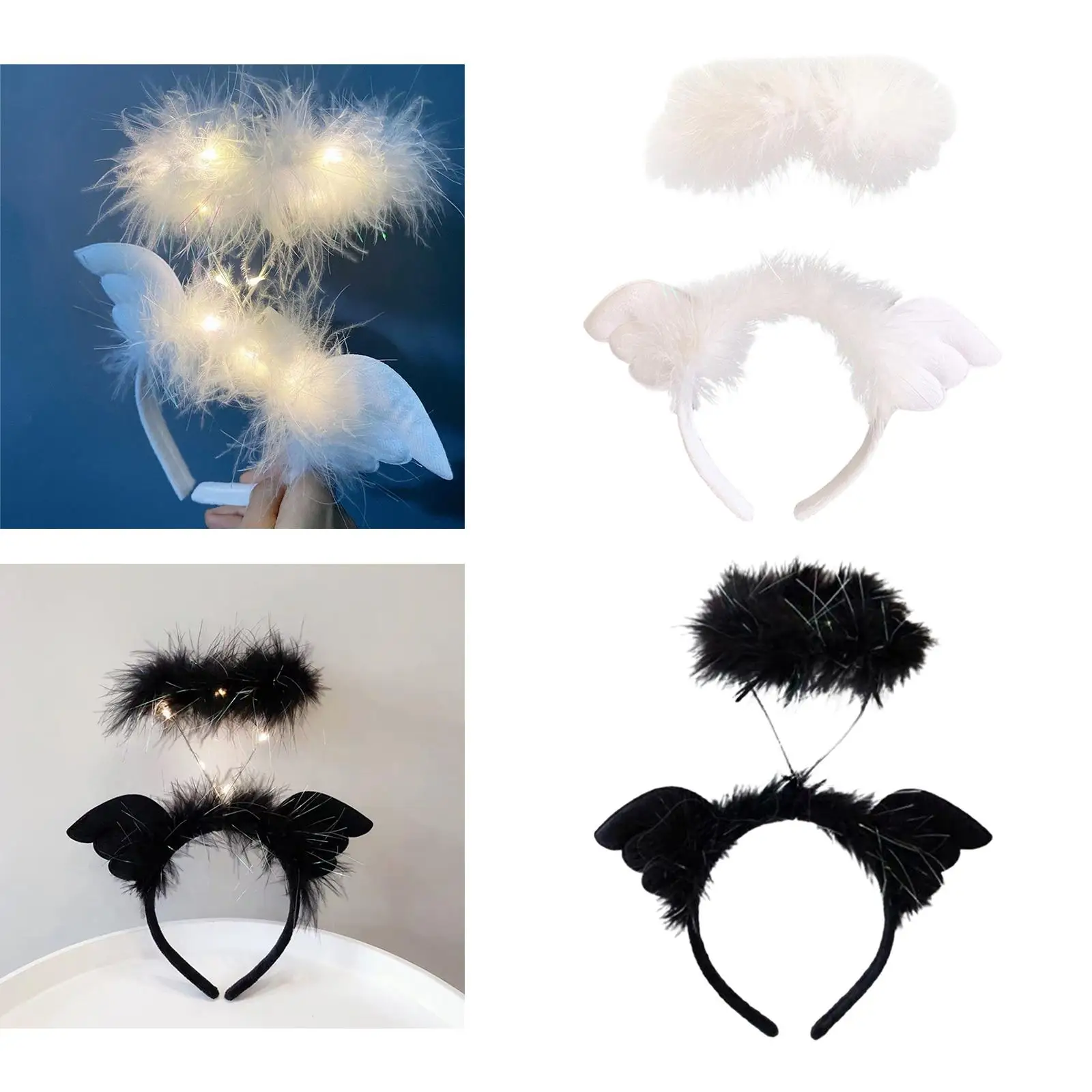 

Angel Headband Lightweight Hair Accessories Hair Band Feather Headband for