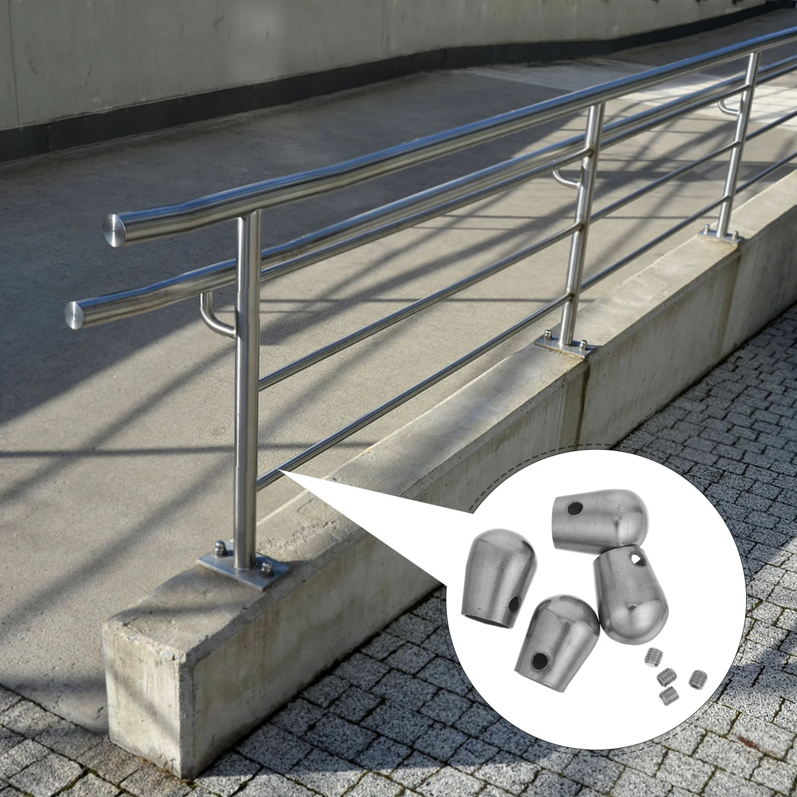 4 шт., торцевые заглушки для перил лестницы