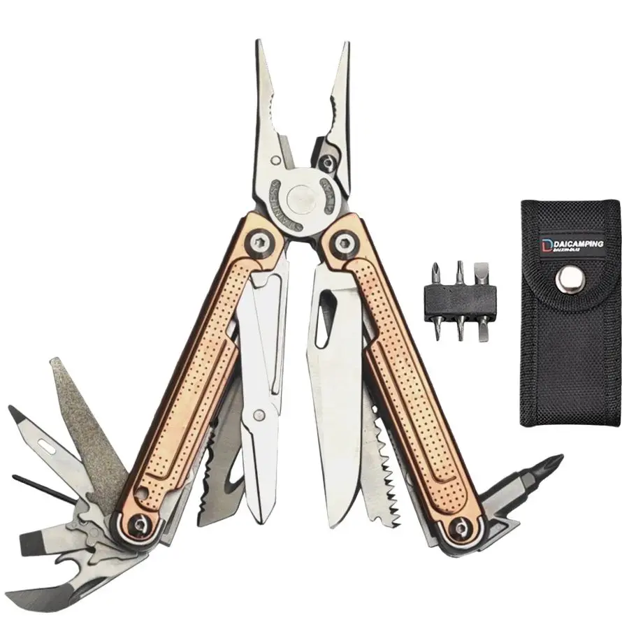 Daicamping DL7 Titanium Alloy Handle Outdoors Multi-tools Clamp Folding Knife EDC Combination Multi Tools Pliers Knives