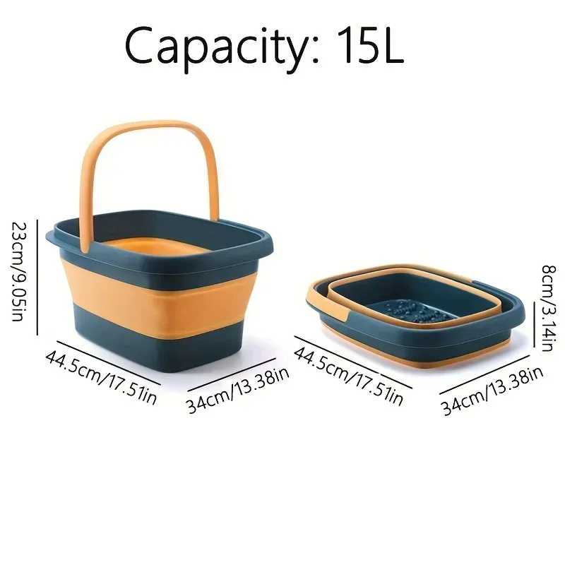 Foot bath tub cleaning bucket large folding portable folding foot wash tub car wash bucket student foot wash board foot care