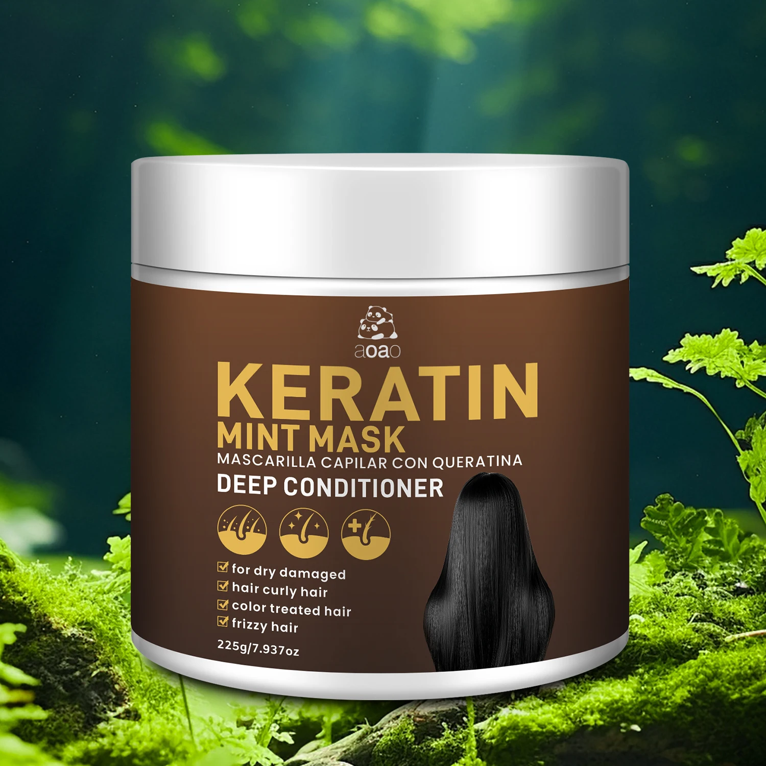 

Кератиновая маска для волос — содержит марокканское аргановое масло, кокосовым маслом и касторовым маслом для шелковистых гладких волос, крем для лечения коллагена