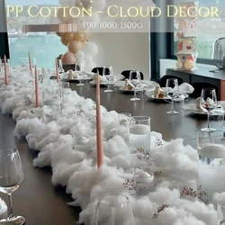 500-1500g PP Cotton Artificial Cloud Wedding Table Centerpiece Birthday Baby Shower Decor Props, No fluorescence, 64MM 7 Dtex