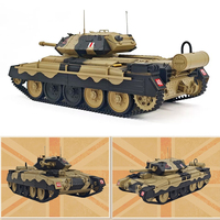 Coolbank 1:16 RC Tank UK Crusader Mk.III Model tank Combat Vehicle Light with Smoke Turret Rotation 360° Car Toys for Adult Boys