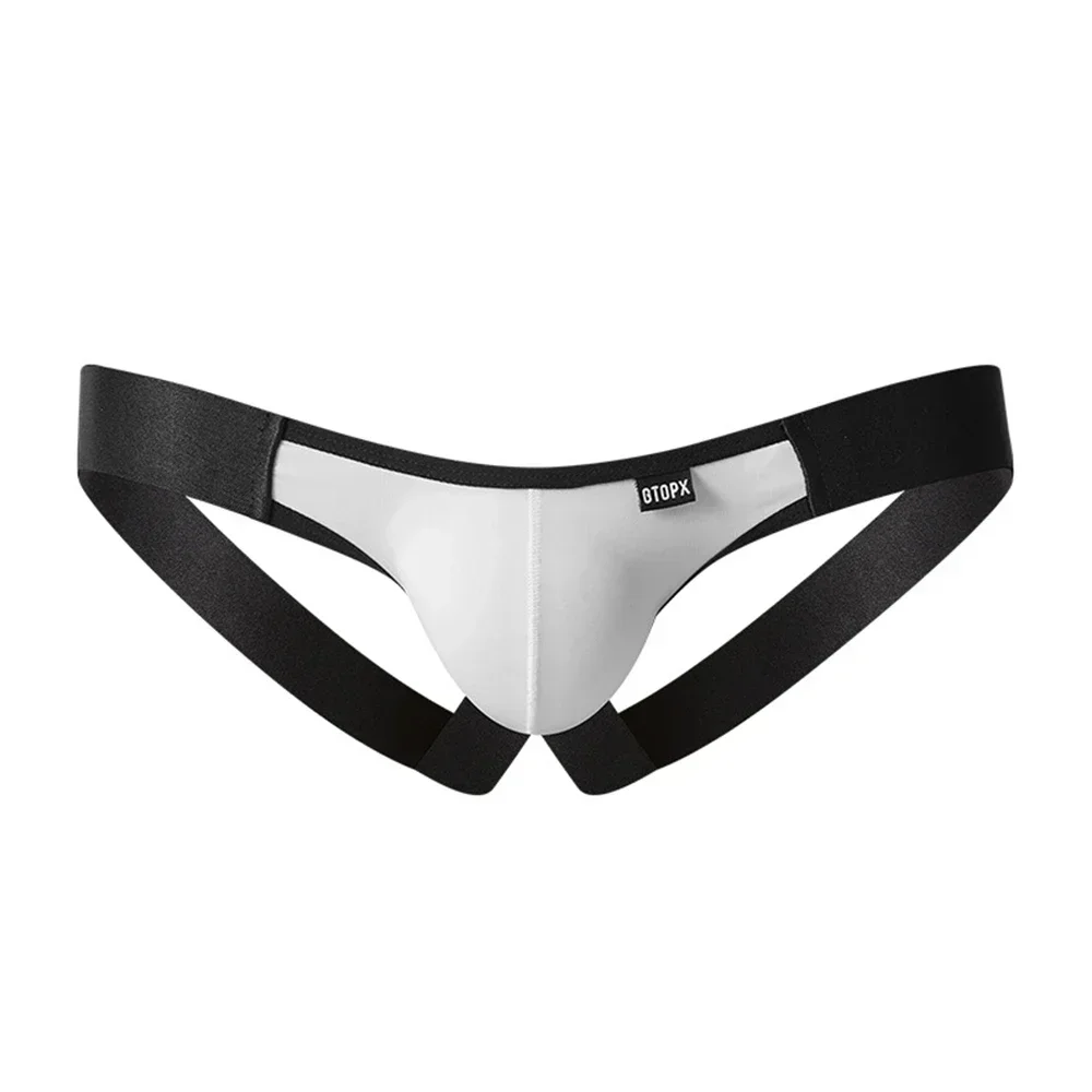 1pc Men\'s Backless Thongs Briefs Jockstrap Supporter Low-Rise Pouch G-strings Underwear Panties Underpants For Man