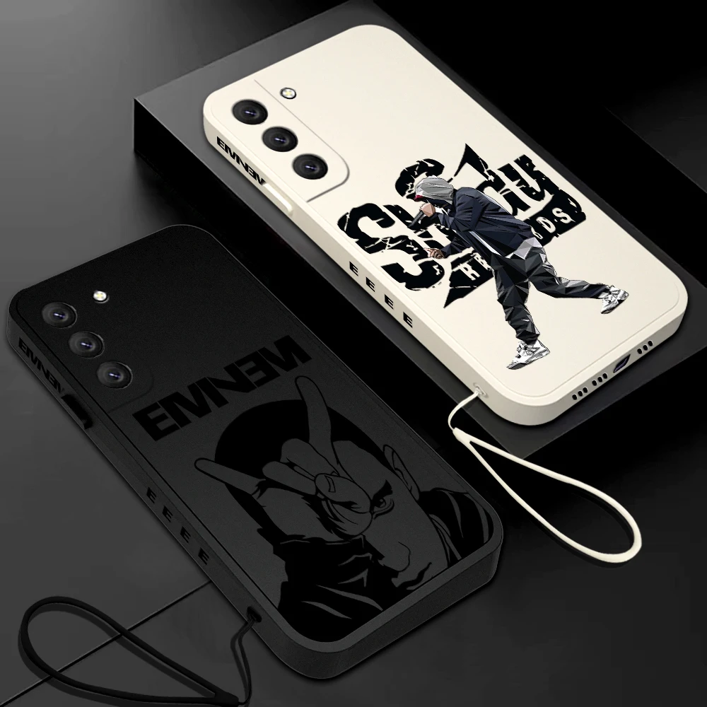 Singer Eminem Rap Hot Case For Samsung A73 A72 A71 A54 A53 A52 A51 A25 A24 A23 A15 A14 A13 A05S A04 4G 5G Cover With Hand Strap