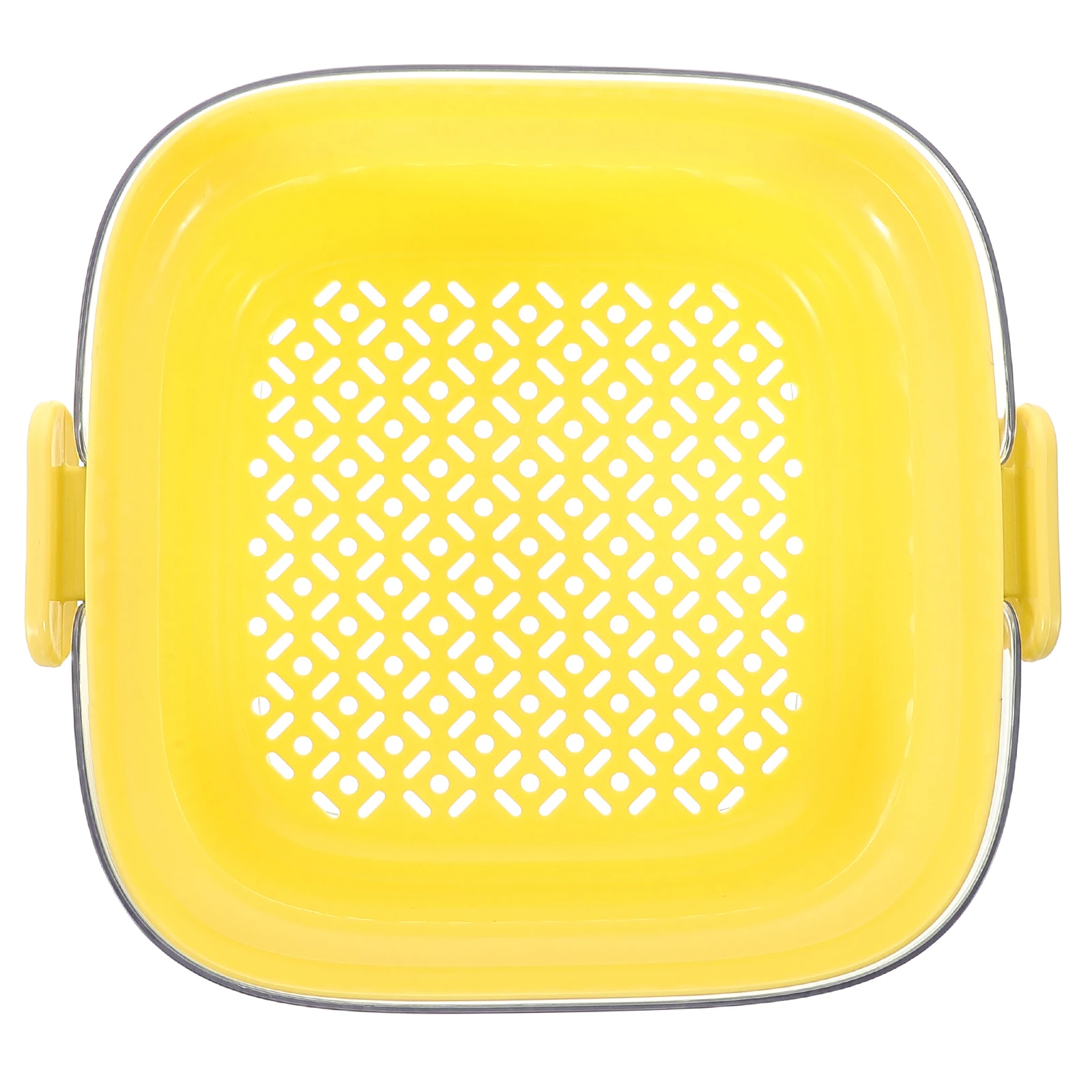 

1pcs Double Layer Fruit Vegetable Washing Reusable Drain Bowl Kitchen Colander Storage Container Efficient Drainage Space Saving
