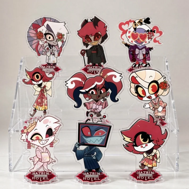 Anime Hazbin Hotel Acrylic Stand Modlel Desktop Decoration Collectible Ornament Gift For Fans Model Action Figure Keychain 10CM