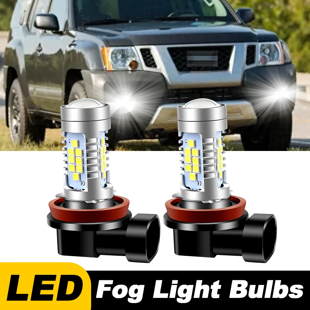 2pcs For Nissan Xterra 2005-2015 Sentra 2005-2019 Quest 04-17 Car LED Front Fog Light Blubs H11 H8 Lamp 6000k CANbus Accessories